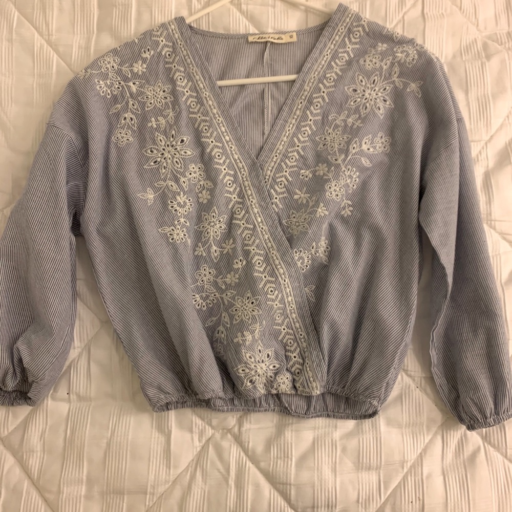 boho mid sleeve top